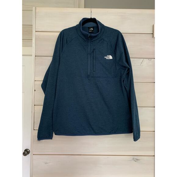 The North Face men’s long sleeve blue half zip size Large 
EEUC - Picture 1 of 6